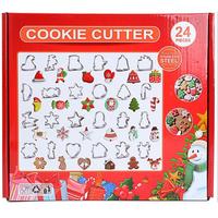 Christmas Cookie Cutter Set – 24pcs Stainless Steel Biscuit Moulds