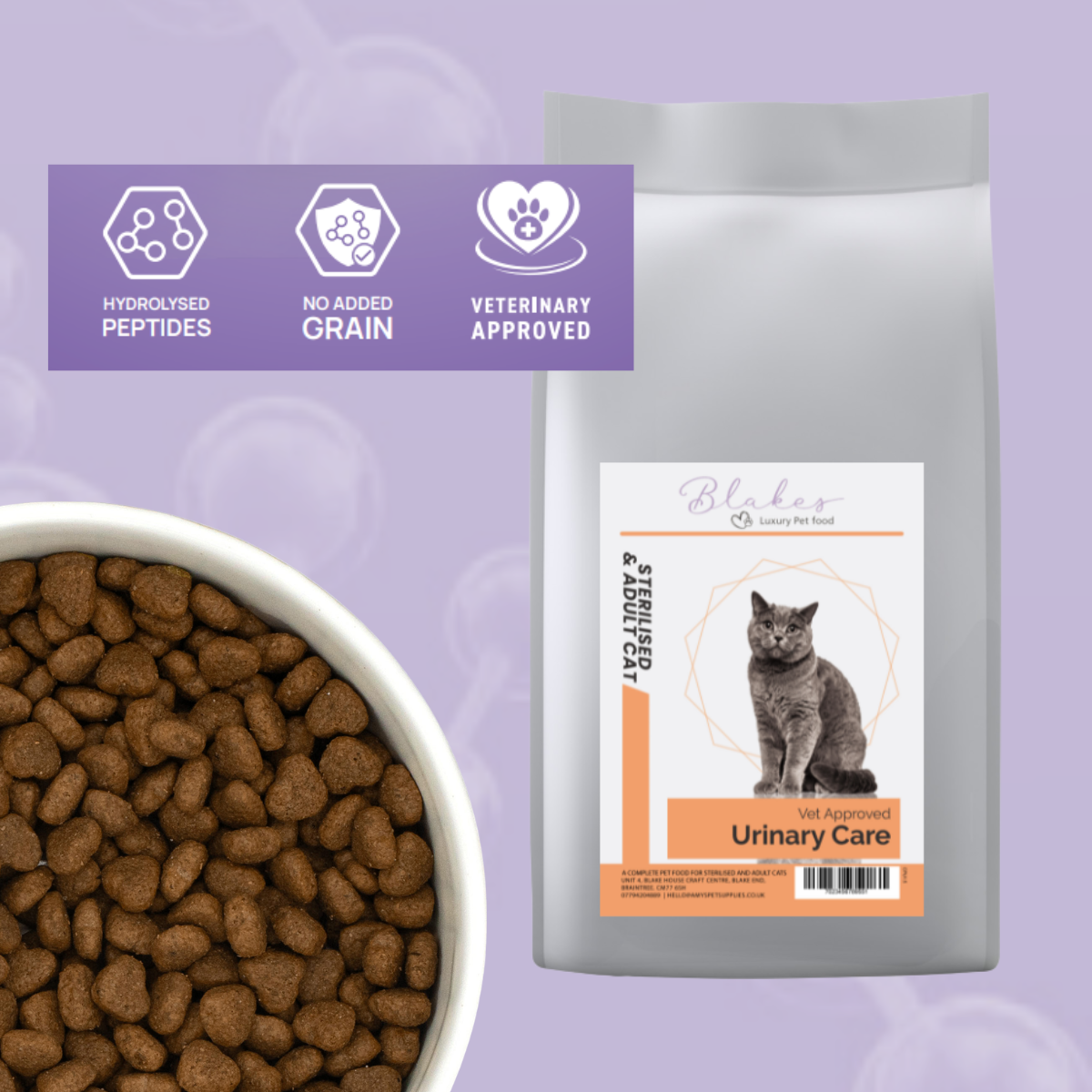 Blake’s Luxury Pet Food Peptide+ Cat Urinary Care Hydrolysed Chicken Adult & Sterilised Cat Food