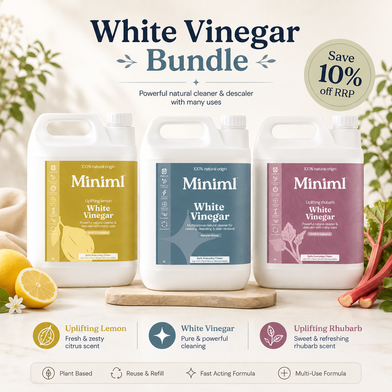 White Vinegar 5L Try It All Bundle – Lemon, Unscented & Wild Rhubarb