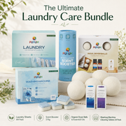 Laundry Care Bundle – Laundry Sheets, Scent Booster, Dryer Balls & Machine Cleaner