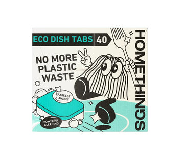 The best dishwasher tablets for you, your family and the planet.  WHAT IT IS:  40x eco-friendly dishwasher tablets All-in-one, includes rinse aid + dishwasher salt Only 21p a wash (auto-delivery) Effective against tough stains, even at 30 degrees Zero plastic, non-toxic and vegan  Delivered through your letterbox