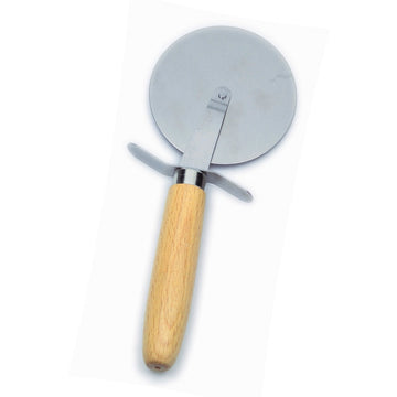Eco-Friendly Beechwood & Stainless Steel Pizza Slicer – Handmade, 6cm