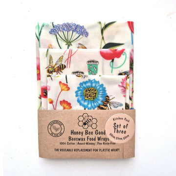 Beeswax Food Wraps Classic Set of 3 | Garden Design