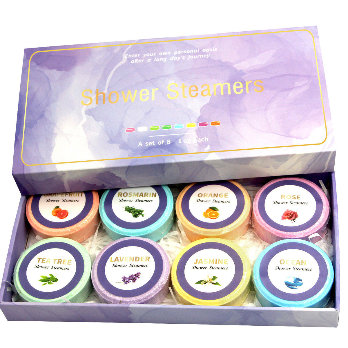 Shower Steamers Gift Set – 8 Scented Streamer Tablets