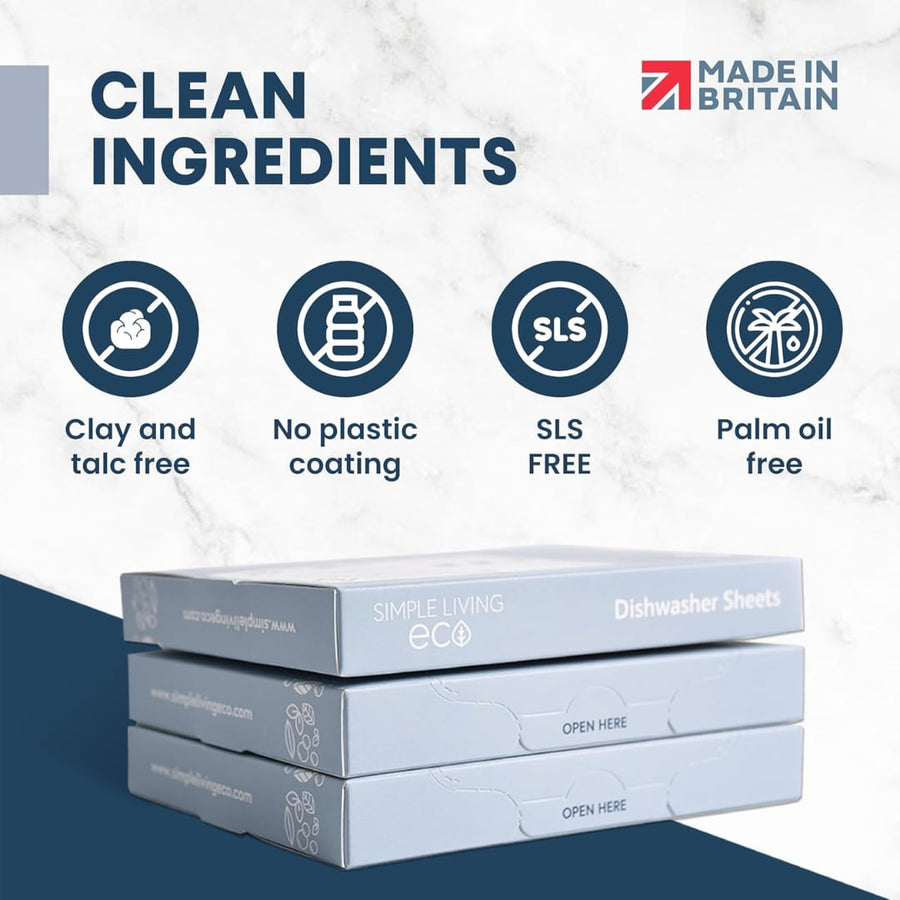 Simple Living Eco Dishwasher Sheets – Pack 32