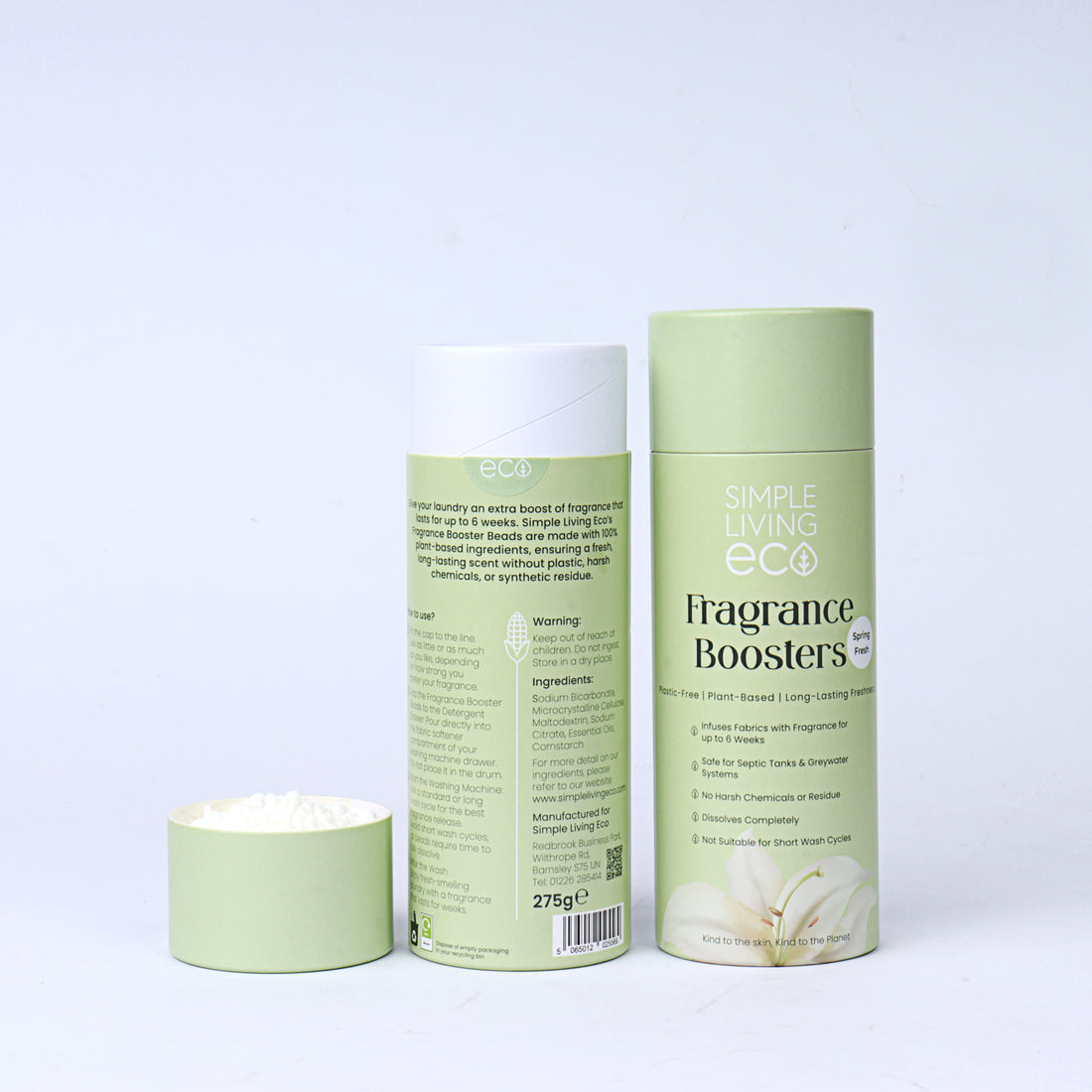 UK Made Plant-Based Fragrance Booster Beads for Laundry – Spring Fresh & Coconut - Buy One Get One Half Price!