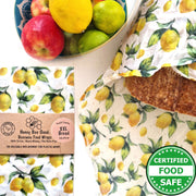*Beeswax wraps XXL Bread Wrap | Lemons