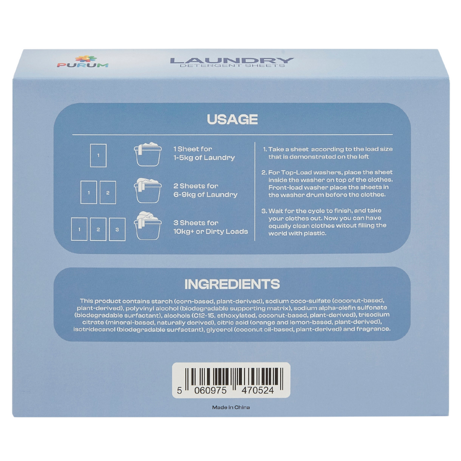 Ocean Breeze Scented Laundry Detergent Sheets - 64 Pack