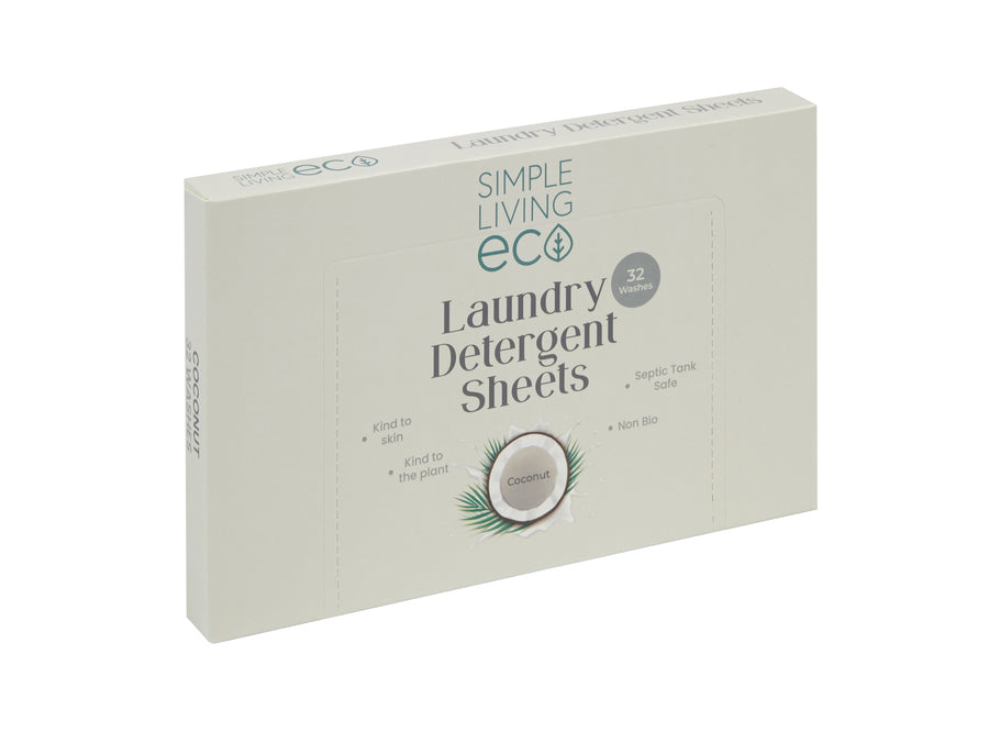 Simple Living Eco Laundry Detergent Sheets | Plastic Free | Made in the UK | 32 Washes