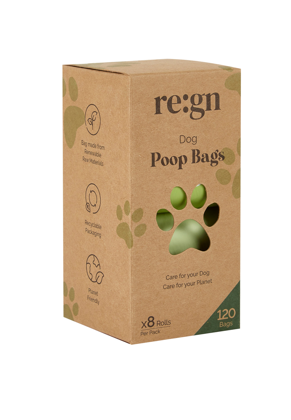 Re:gn Extra Thick & Strong Compostable Dog Poop Bags – 120 Bags per Pack