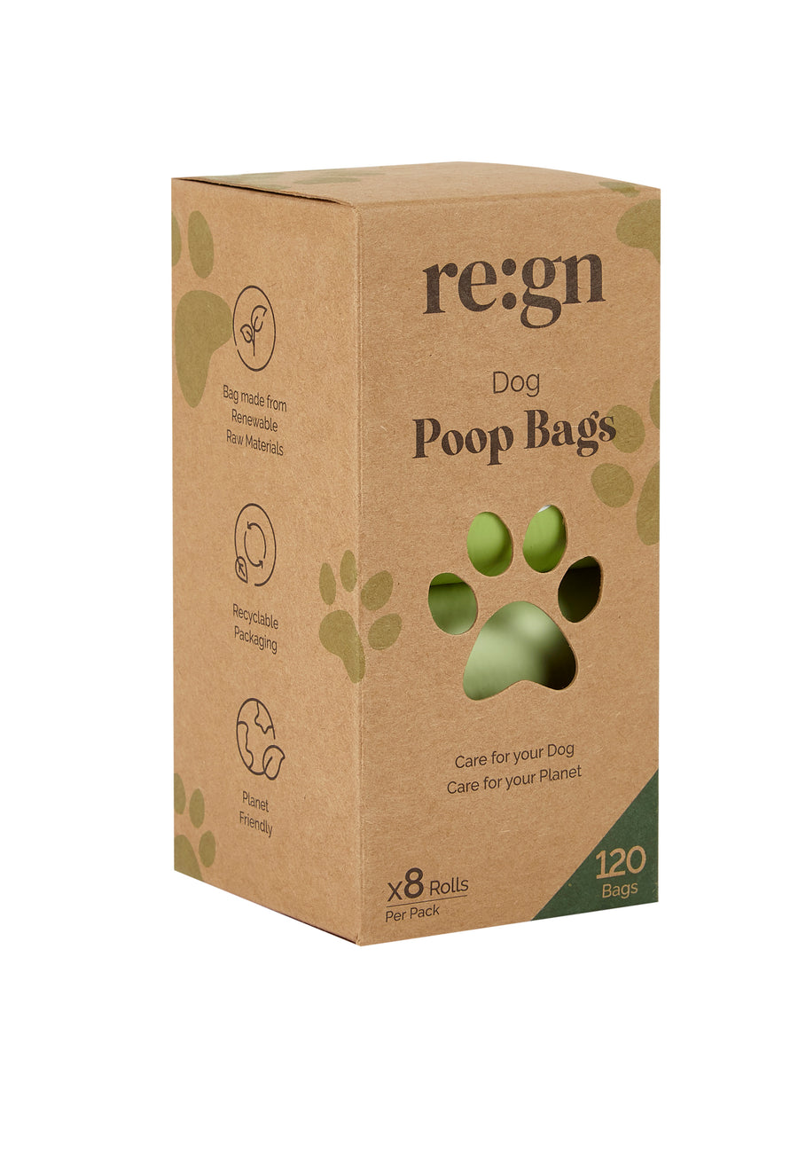 Re:gn Extra Thick & Strong Compostable Dog Poop Bags – 120 Bags per Pack