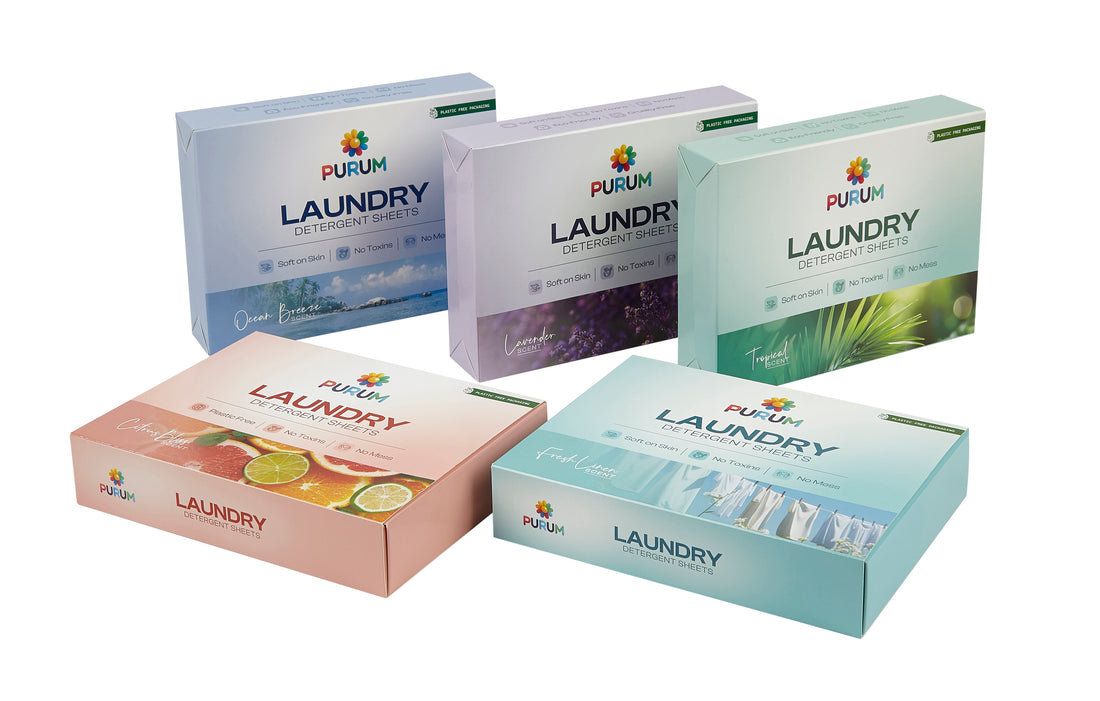 Purum Scented Eco-Friendly Laundry Detergent Sheets - Try Them All
