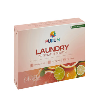 Purum Citrus Bliss Scented Eco-Friendly Laundry Detergent Sheets - 64 Pack