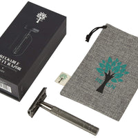 Re:gn's Reusable Safety Razors with Natural Jute Travel Bag