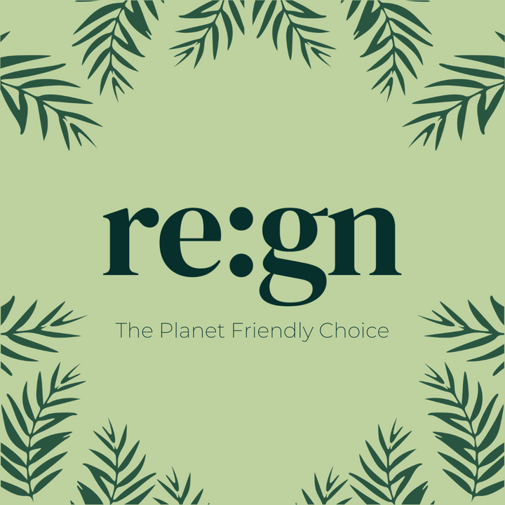 regn website banner on green background with leafs 