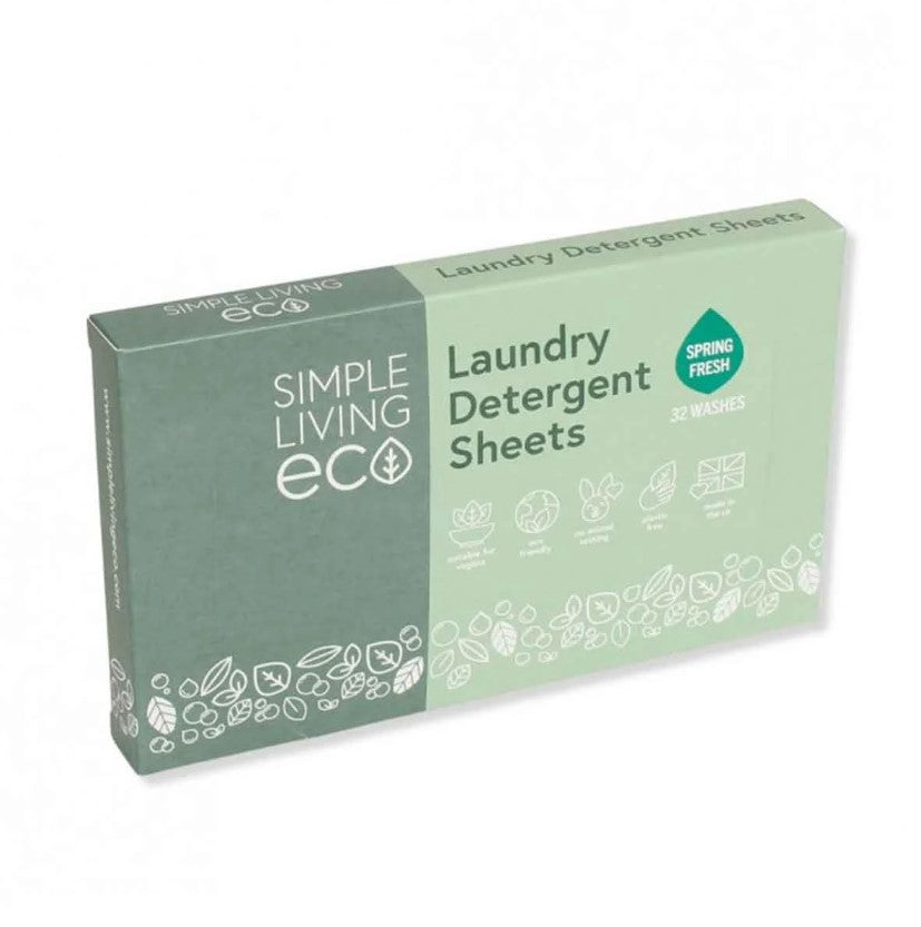 Eco Friendly Laundry Detergent Sheets Pack of 64 Plastic Free