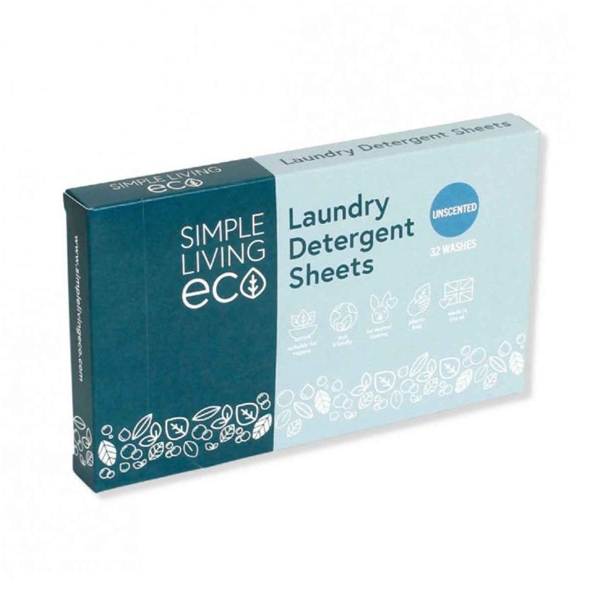 Natural Laundry Detergent Sheets - Unscented -32 Sheets
