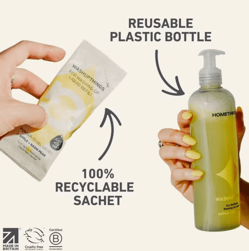 Eco Washing Up Liquid Starter Pack (bottle + 1 sachet)
