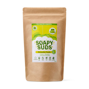 Soapy Suds Dishwasher Powder – Plant-Based, Plastic-Free Clean (50 Washes, UK Made)