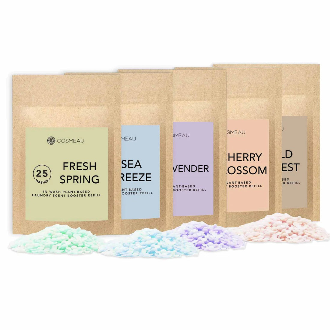 Cosmeau Natural Laundry Scent Boosters – Plastic-Free, Vegan, Long-Lasting Freshness – 250g