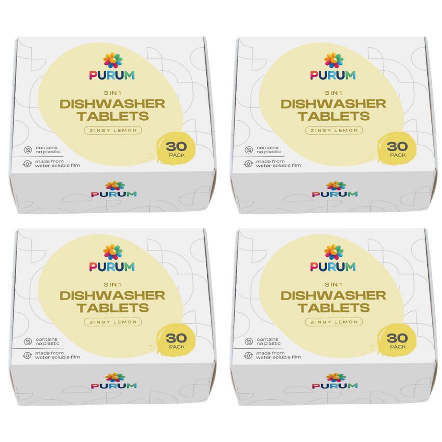 Purum Eco Friendly 3 In 1 Dishwasher Tablets – 30 Pack