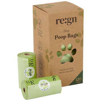 Re:gn Extra Thick & Strong Compostable Dog Poop Bags – 120 Bags per Pack