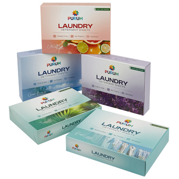 Purum Scented Eco-Friendly Laundry Detergent Sheets - 64 Pack