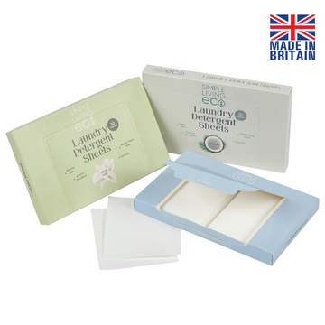 Simple Living Eco Laundry Detergent Sheets | Plastic Free | Made in the UK | 32 Washes