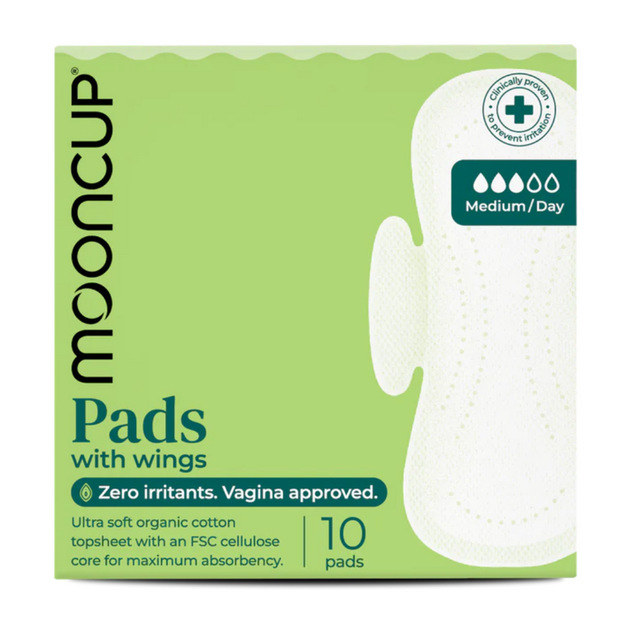 Pads with Wings | Medium/Day (10 pack) | Plastic-free| Vegan