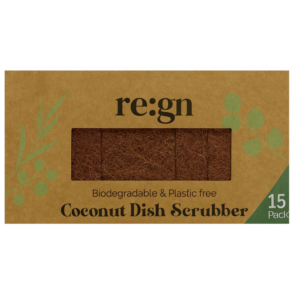 Biodegradable Coconut Kitchen Scourers - Eco Friendly Dish Scrubber Pack of 15