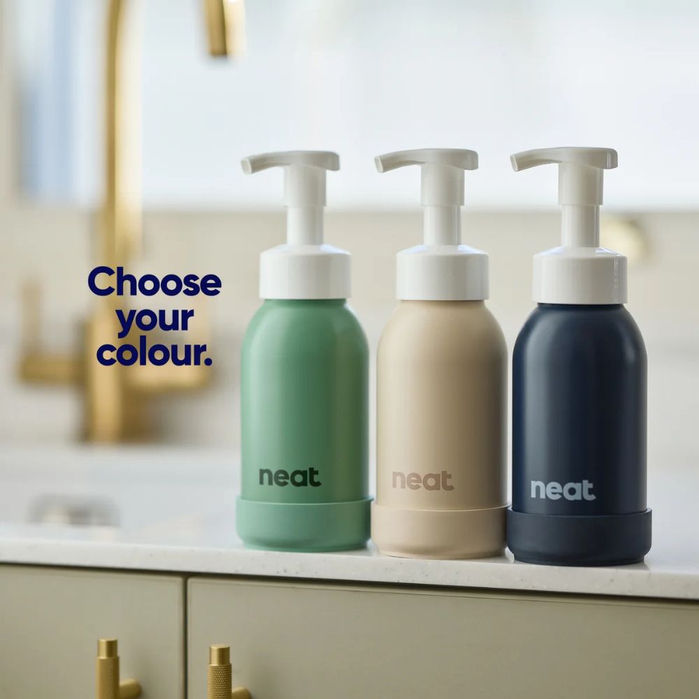 Neat Refillable Foaming Hand Wash Dispenser – Recycled Aluminium Bottle (Sage, Stone, Midnight)