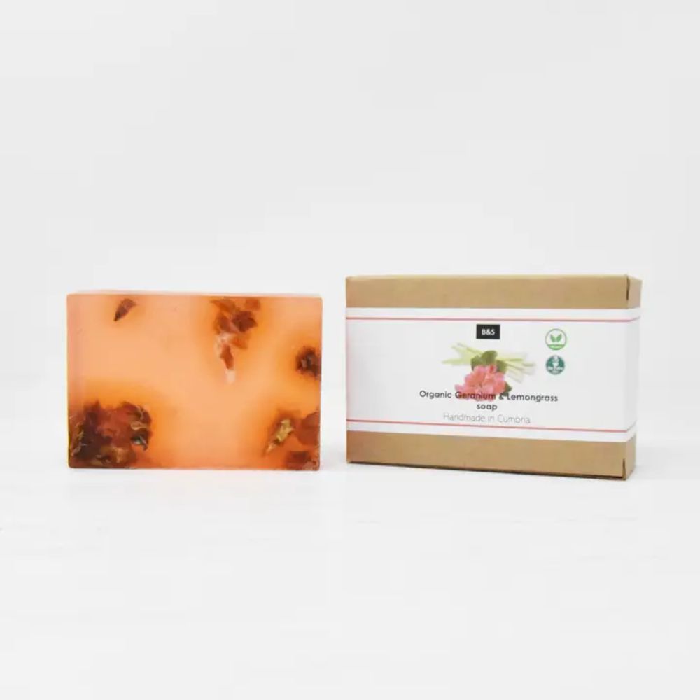 Geranium & Lemongrass Organic Natural Hand & Body Soap - 100g