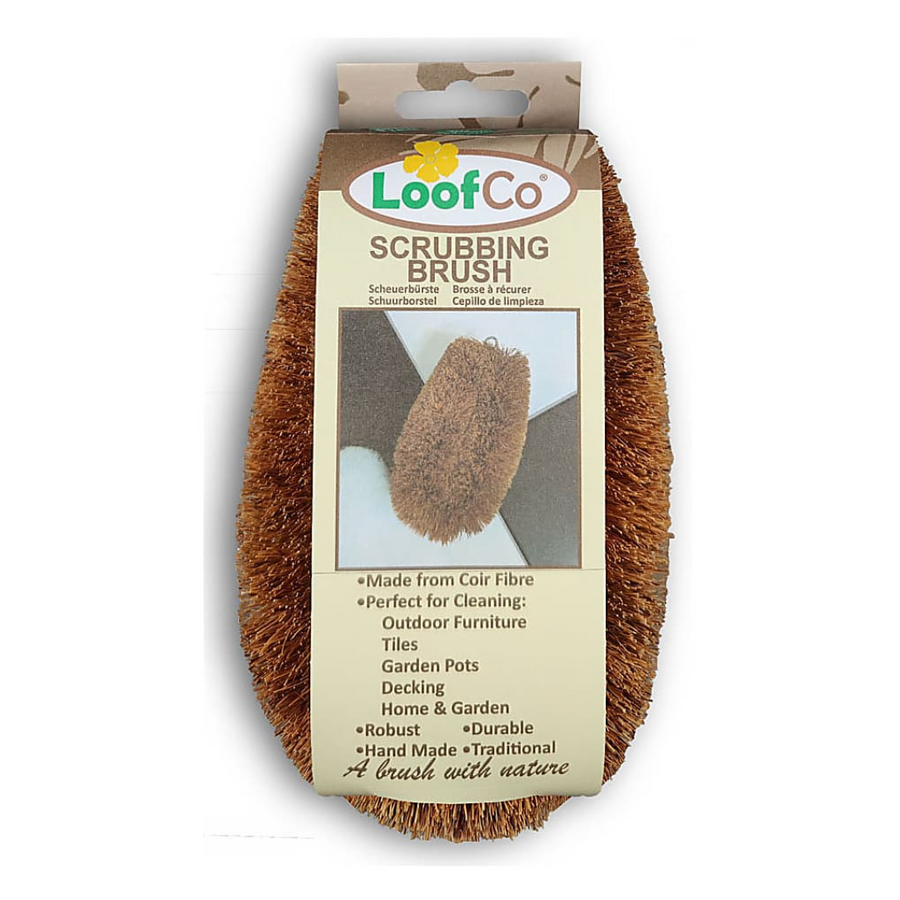 LoofCo Coconut Coir Scrubbing Brush – Eco-Friendly Household & Garden Cleaner