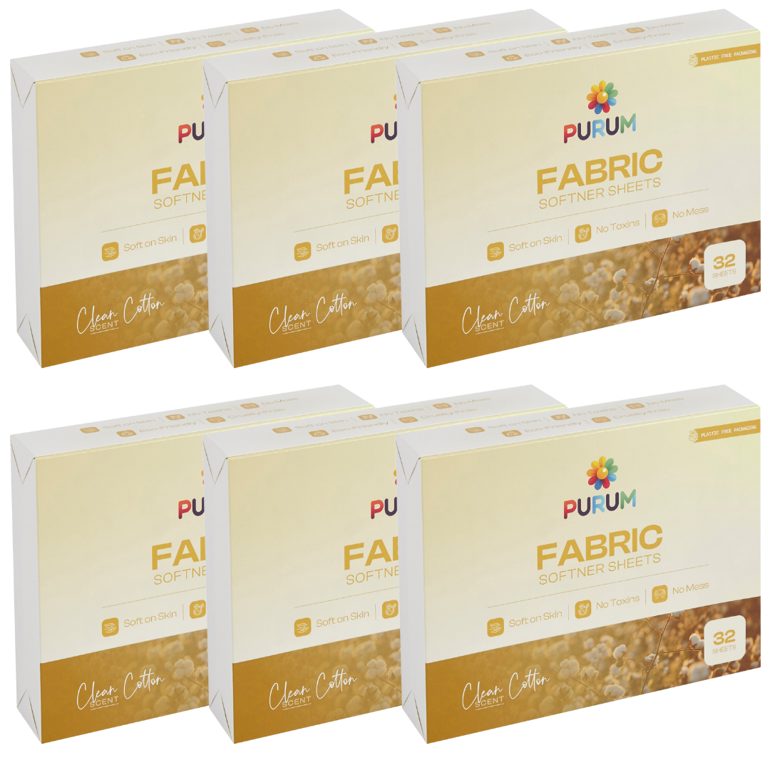 Purum Laundry Fabric Softener Sheets – 1-Year Supply (192 Sheets) | Plastic-Free & Eco-Friendly | Save 25%