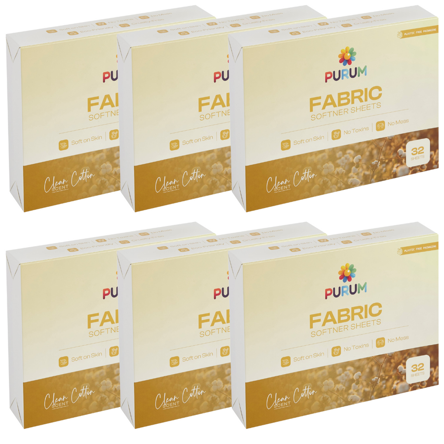 Purum Laundry Fabric Softener Sheets – 1-Year Supply (192 Sheets) | Plastic-Free & Eco-Friendly | Save 25%