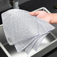 Double-Sided Stainless Steel Wire Dishcloths – Non-Scratch, Heavy-Duty Cloths | 10 Pack