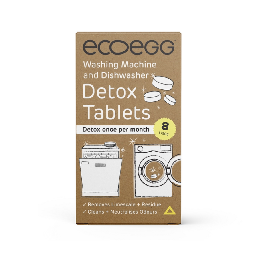 EcoEgg Washing Machine & Dishwasher Cleaning Tablets - Natural Detox Deep Clean Machine Solution - 6 Pack