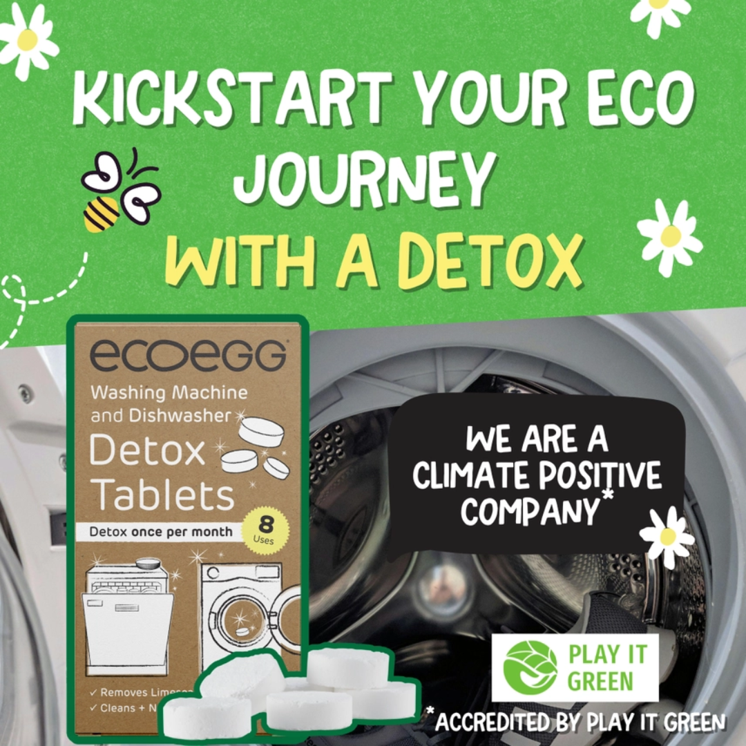 EcoEgg Washing Machine & Dishwasher Cleaning Tablets - Natural Detox Deep Clean Machine Solution - 6 Pack