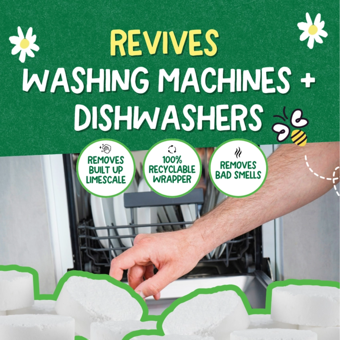EcoEgg Washing Machine & Dishwasher Cleaning Tablets - Natural Detox Deep Clean Machine Solution - 6 Pack