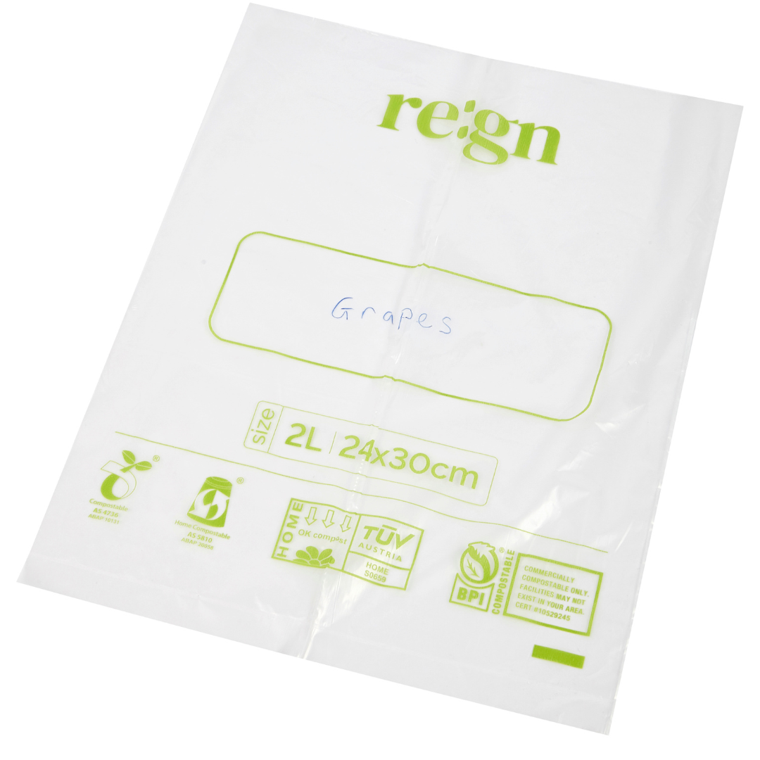 Compostable & Biodegradable 4L Food and Freezer Bags – 25 Bags per Roll, Leakproof, Plant-Based Storage