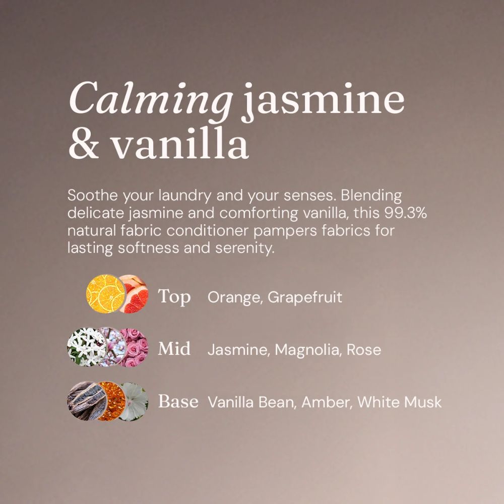 Calming Jasmine + Vanilla Fabric Conditioner 1L for Sensitive Skin