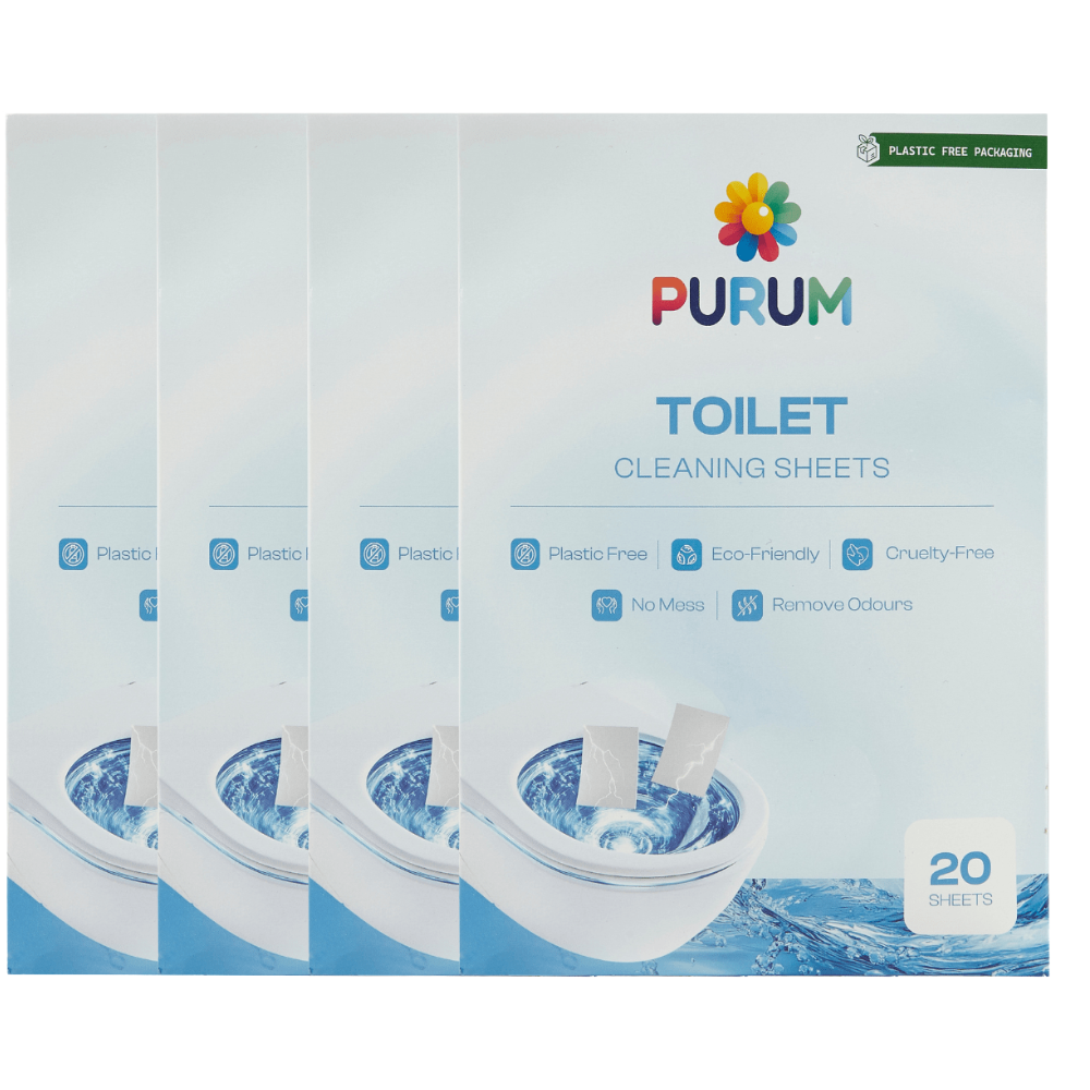 Purum Toilet Cleaning Sheets 20 Pack - 4 Pack Bundle