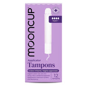 Mooncup Organic Cotton Applicator Tampons Heavy Super+ – 12 Pack Plastic-Free