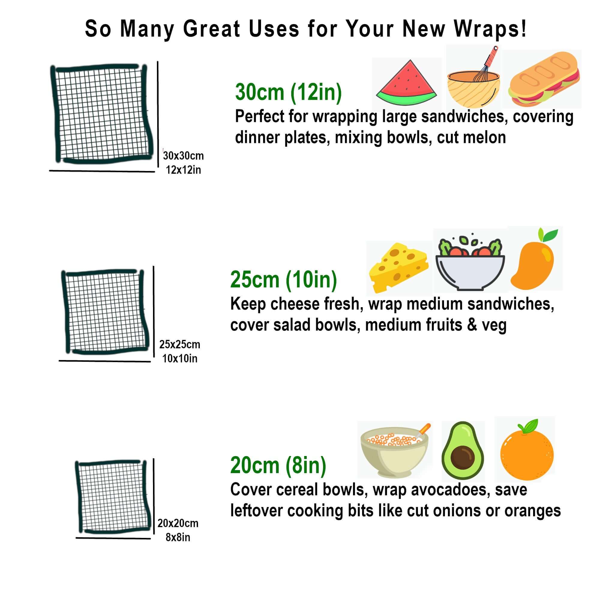 *End of Stock Bargain Set of 3 Handmade Beeswax Wraps