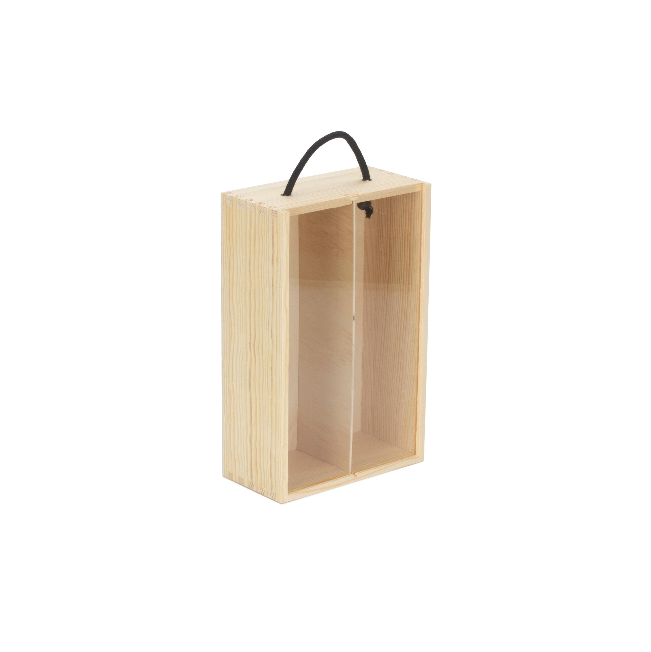 2 Bottle Box with Sliding Acrylic Lid