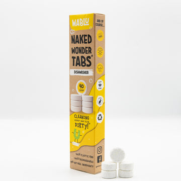WABLU Dishwash Naked Wonder Tabs® – Eco-Friendly, Plastic-Free Dishwasher Tablets - 40 Pack