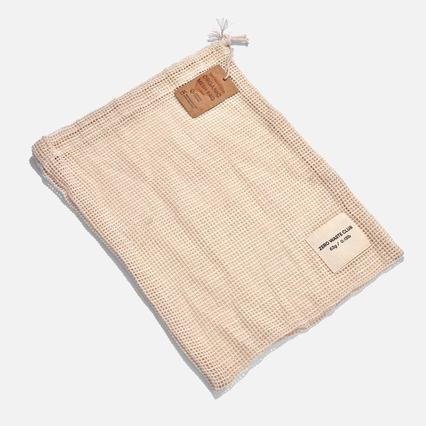 Zero Waste Club Organic Cotton Mesh Produce Bags – 3 Sizes Available