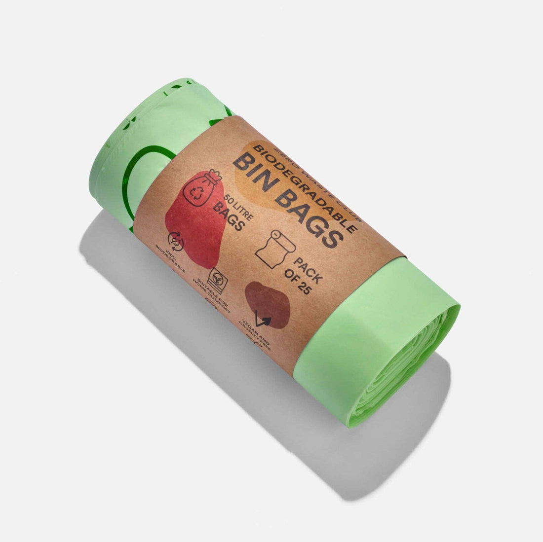 Zero Waste Club Biodegradable Bin Bags - Pack of 25