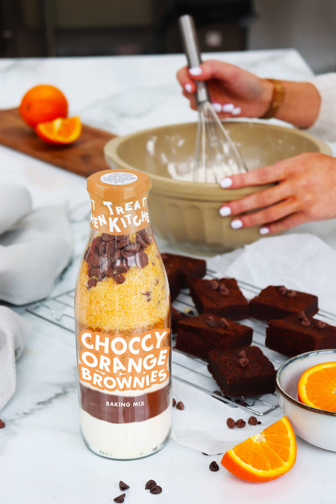 Chocolate Orange Brownie Baking Bottle – Easy Baking Mix