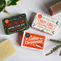 100% Natural Vegan Christmas Soap Bar – Peppermint Candy Cane